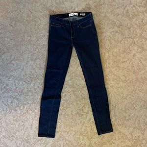 Hollister low rise super skinny dark wash jeans